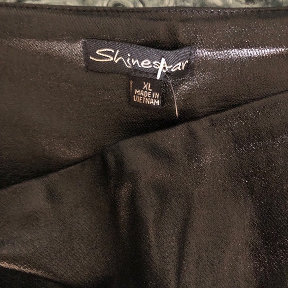 NWT Sz XL Women’s Leather-Like Leggings - Picture 4 of 4